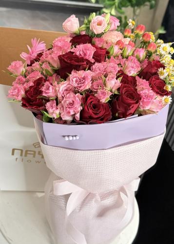 باقة ورد بنك بيبي روز مميزه