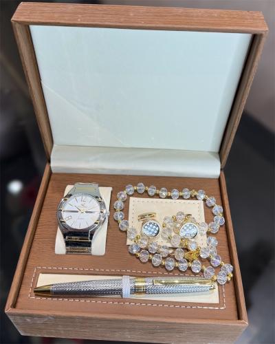 طقم ساعة وقلم رجالي