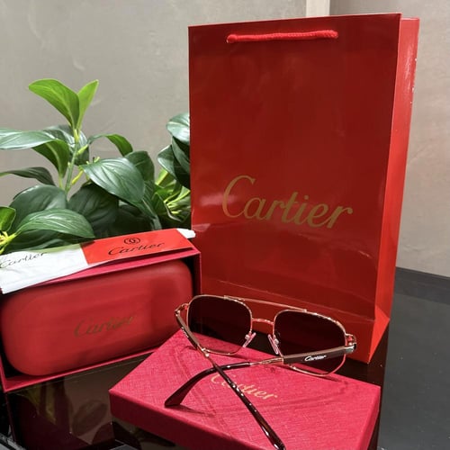 نظارة Cartier مع الملحقات