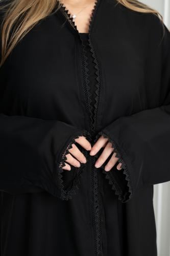 عباية رِقة عباية كلوش مميزة بتفاصيل مثلثات على الص...
