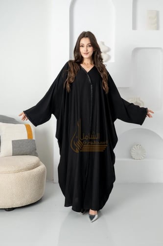 عباية بشت حرير ندي مع تطريز خيال