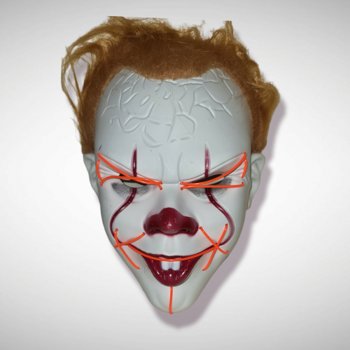 قناع كلاون مضئ لون برتقالي