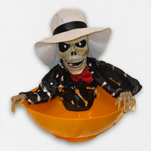 صحن حلويات مع جمجة متحركة (تشتغل بالبطاريات)