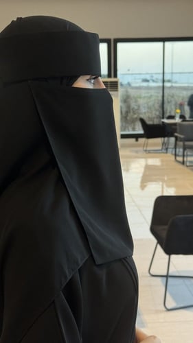 نقاب اسلامي مطاط عادي طويل