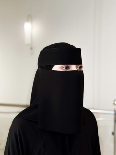 عرض نقابين نظارة + طرحتين ربط ثابتة