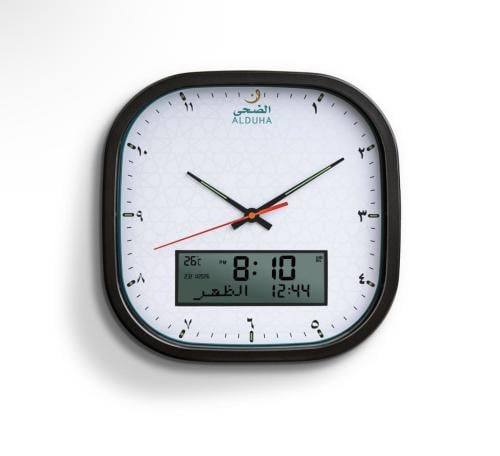 ساعة اذان بتوقتين لون داخلي ابيض