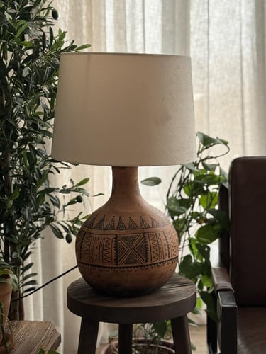 اباجورة فخار القط العسيري العتيقه