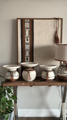 بكج كامل اباجوره مع ٣ فازات و٣ صحون. ولوحه