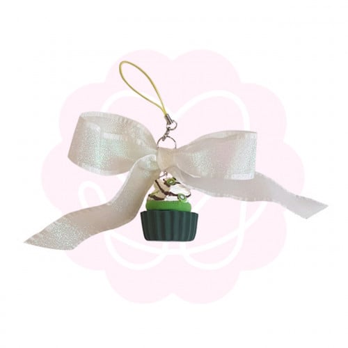 Hand Made Nutella Kiwi Cupcake Keychain