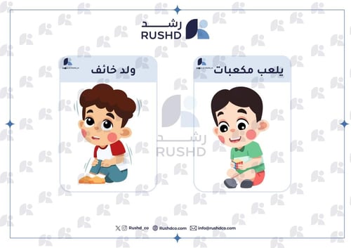 بطاقات التدريب: تسمية الأفعال في جملة من كلمتين 2....