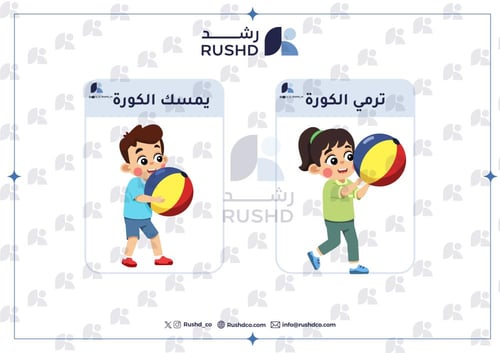 بطاقات التدريب: تسمية الأفعال في جملة من كلمتين 2....