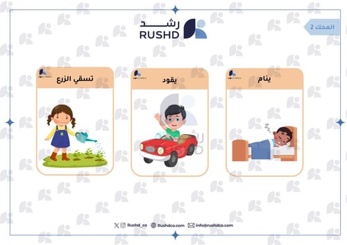 بطاقات التدريب: وصف الأفعال C35