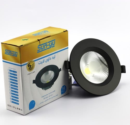 كشاف كوب ليد 10 واط 10سم أسود