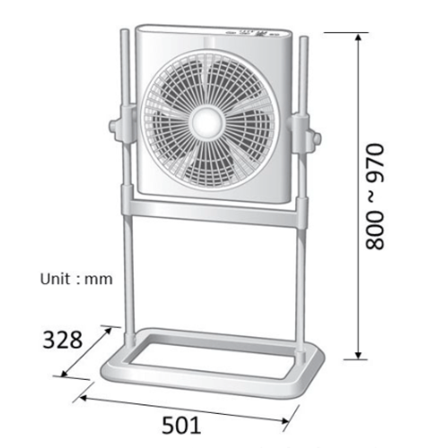 مروحة استاند KDK مع ريموت