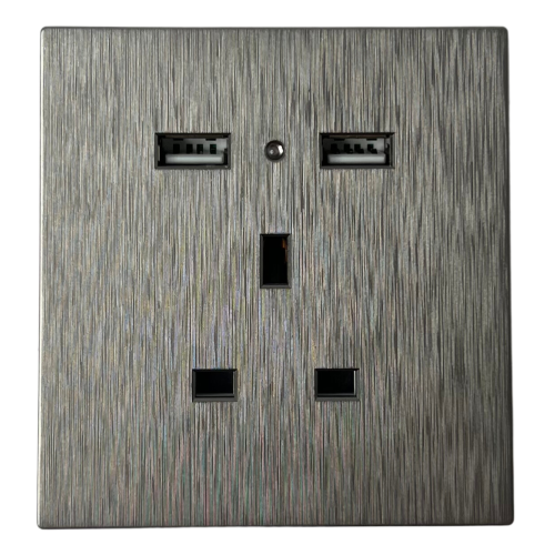 سانيو 7 فيش مع USB لون فضي