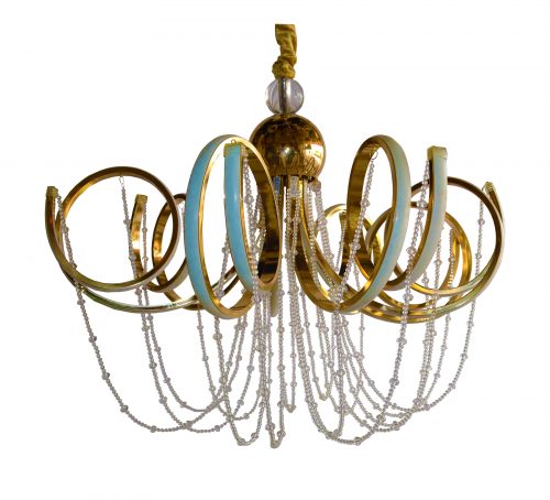 نجف ليد بإنارة مدمجة بلمسة من الكريستال الدقيق