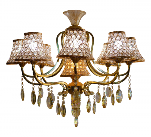 نجف ملكي فاخر 9 سمعات من الكريستال و النحاس