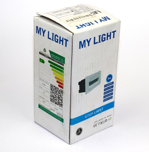 كشاف درج مستطيل 7 وات إطار أسود