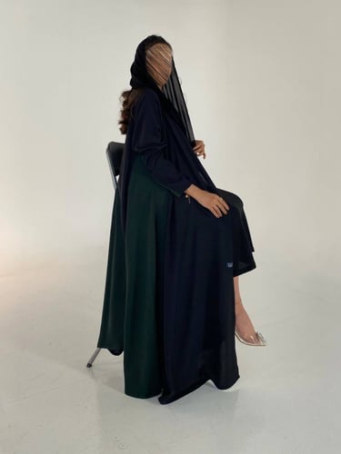 كريب مغسول اسود + اخضر