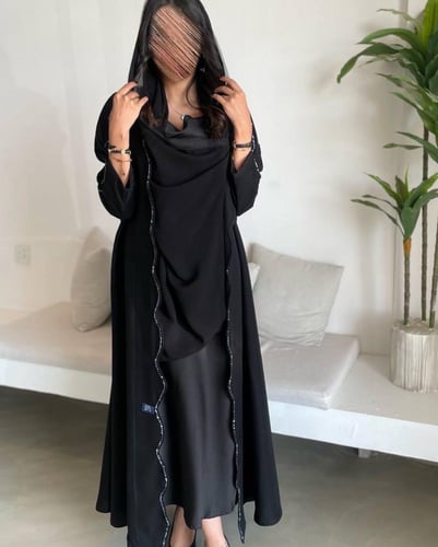 كريب + شك يدوي كحلي تل اسود بالاكمام