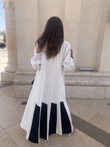 كتان ابيض + اسود