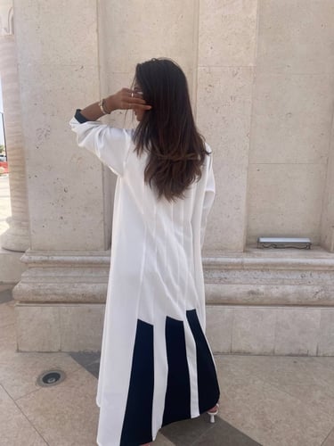 كتان ابيض + اسود