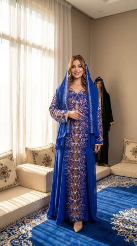 جلابيه كويتي كريب مع طرحه