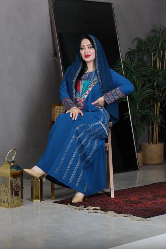 جلابيه عسيري كريب مع طرحه