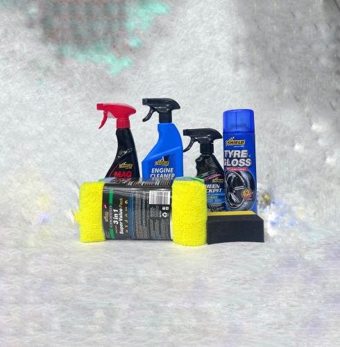 بكج تنظيف سيارات من شيلد 6 قطع