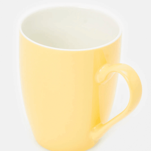 كوب خزف أصفر