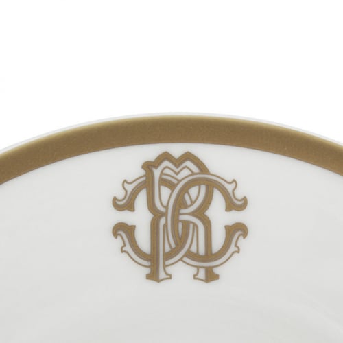 كوب روبرتو كافالي بشعار الماركه مع صحن