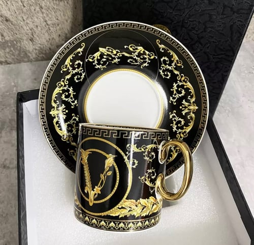 كوب فرزاتشي مع صحن قهوة بورسلين استايل اوربي