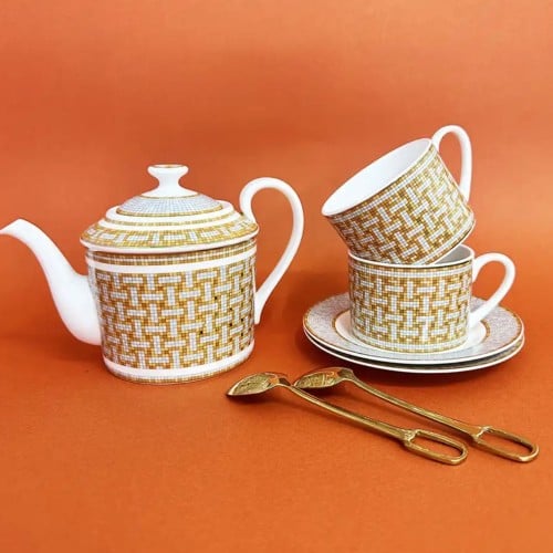 طقم شاي هيرمز مكون من 7 قطع