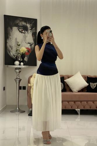 فستان إليجانس ثنائي اللون 89