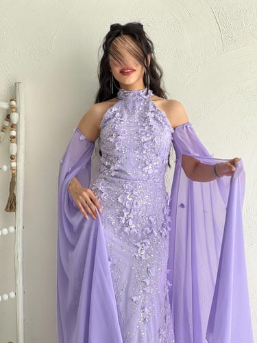 فستان لافندر ملكي 150