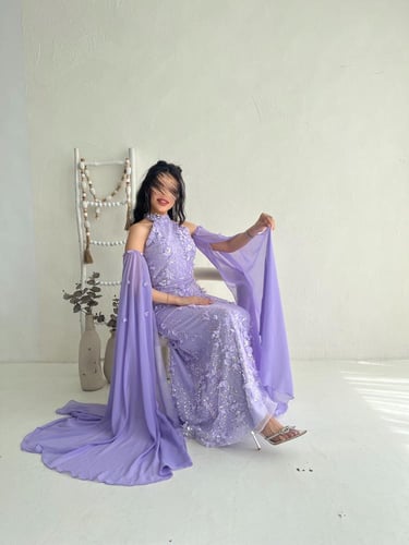 فستان لافندر ملكي 150