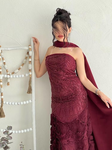 فستان رويال بروغندي 147