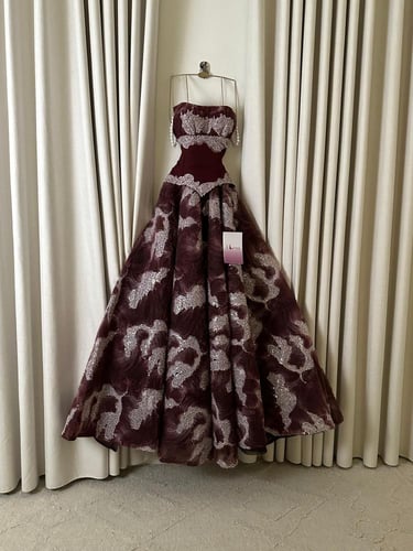 فستان كورال برنسيس البرغندي 155