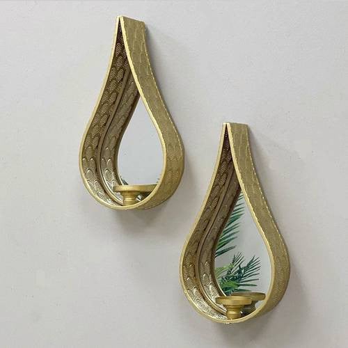 شمعدان جداري حديد دهبي انتيك