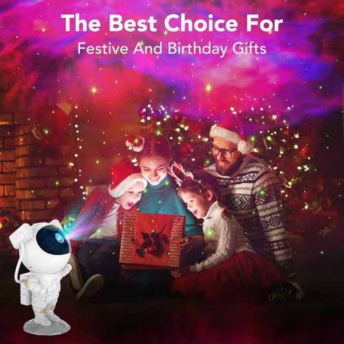 بروجيكت فضائي بضوء ليلي على شكل نجوم على شكل رائد...