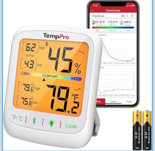 جهاز قياس الحرارة والرطوبة لمحيط الغرفة Therm Pro-...