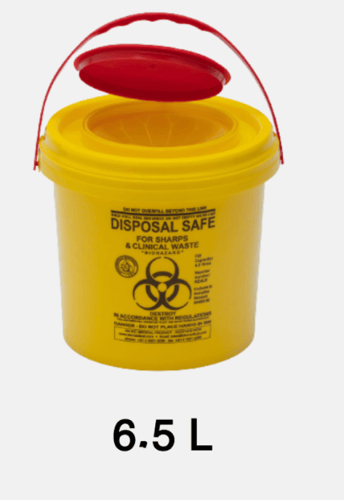 حاوية نفايات طبية 21 لتر دائري اصفر