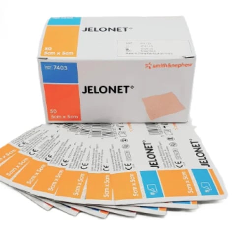 شاش جيلونيت فازلين JELONET مقاس 5 سم × 5 سم عبوة 5...