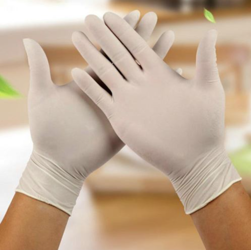 قفاز لاتكس بيج - ماليزي عبوة 100 حبه