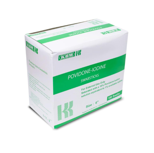 اعواد بوفدين ايودين جاهزة KBM عبوة 100