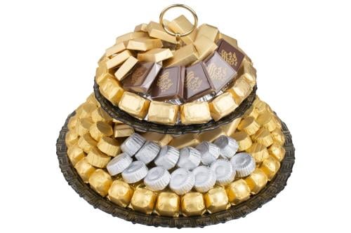 صينية شوكولاتة دائرية بطبقتين - 1540 جرام