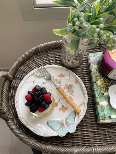 صحن الفراشة فيتز - لون الفراشة الأزرق