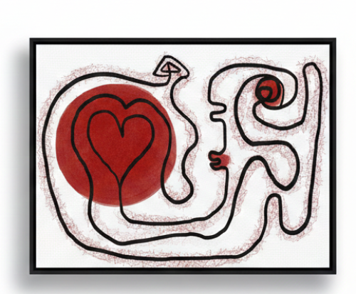 لوحة Bubble Love Wall Art - F8