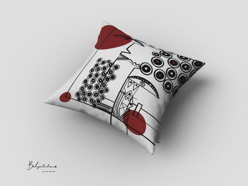 مخدة مطبوعة ملونة - P3