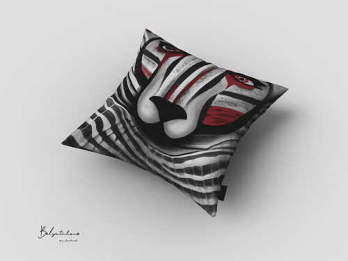 مخدات مطبوعة ملونة - P19